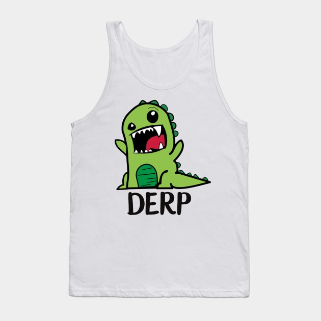 Derp Dinosaur Tank Top by DANPUBLIC